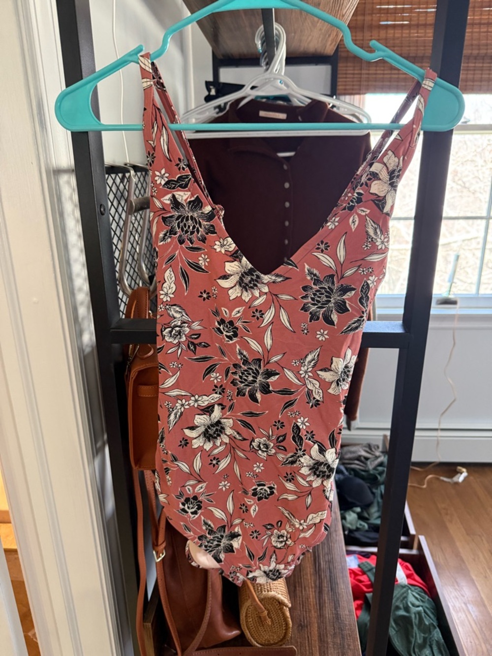 Kona Sol Rose Floral One-Piece Swimsuit